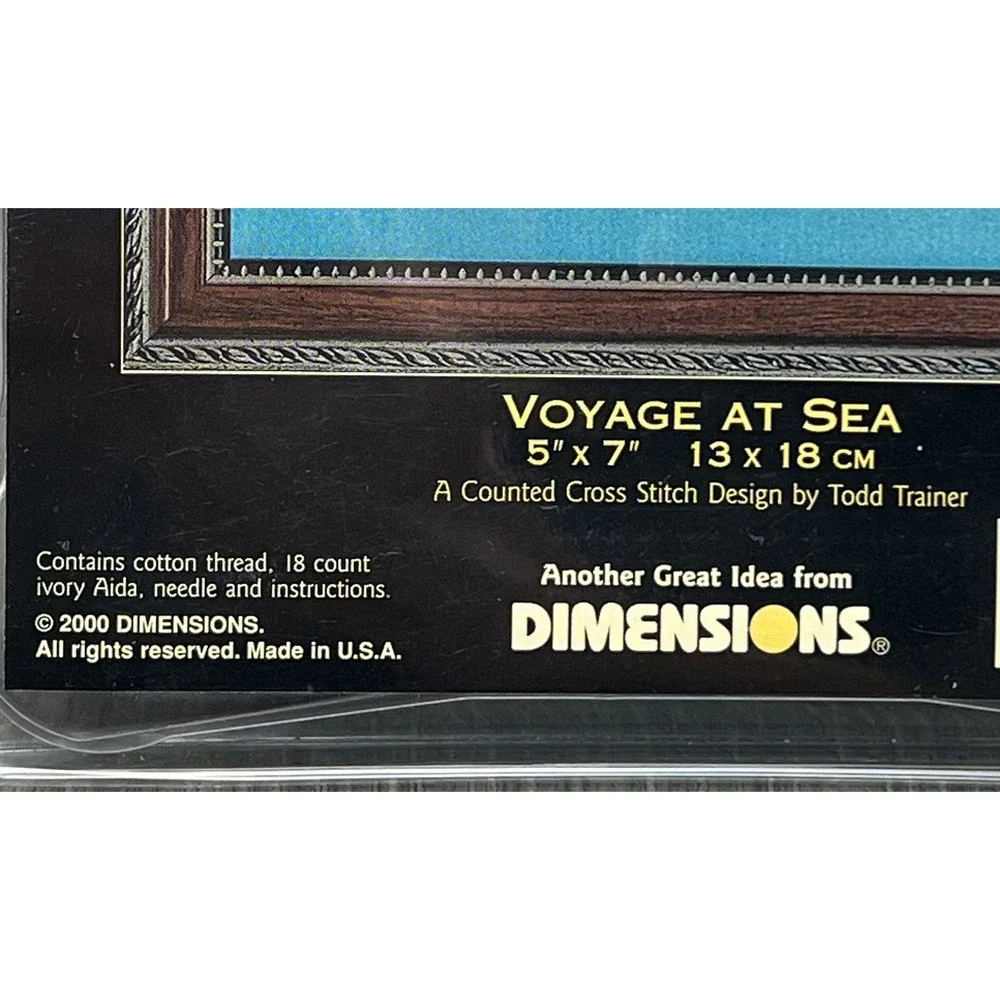Dimensions Gold Collection Petites Voyage at Sea Cross Stitch Kit 6847 Vintage